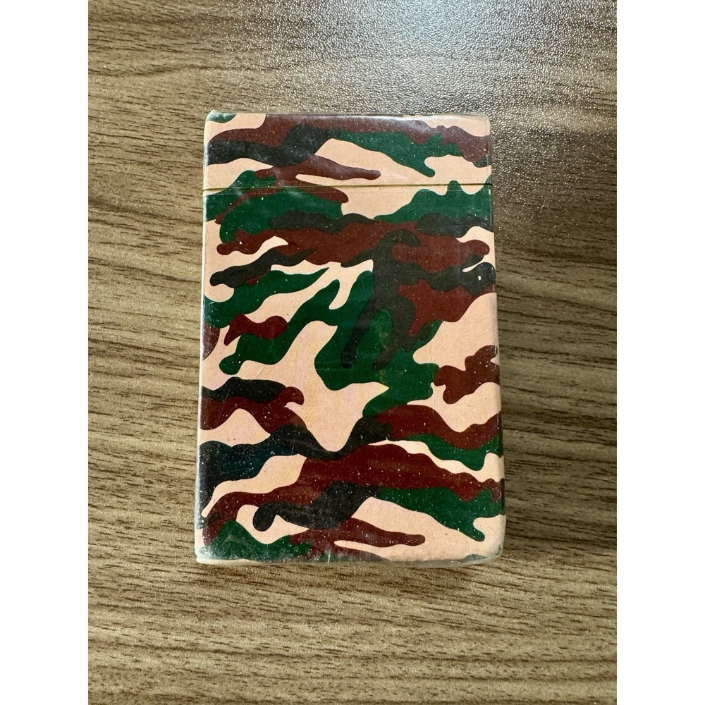 Oriental Trading Company Playing Cards Camo Green Brown Woodland Camouflage New‎